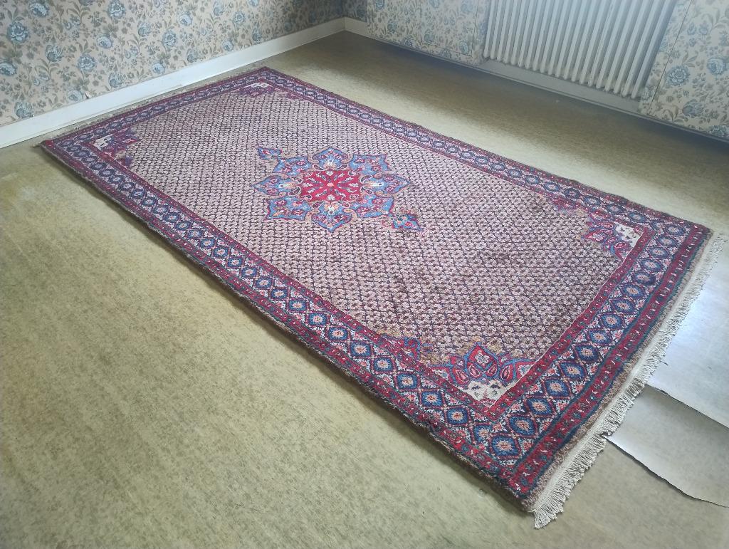 Handgeknoopt Perzisch tapijt (Iran), Ophalen, Crème, 150 tot 200 cm, 200 cm of meer