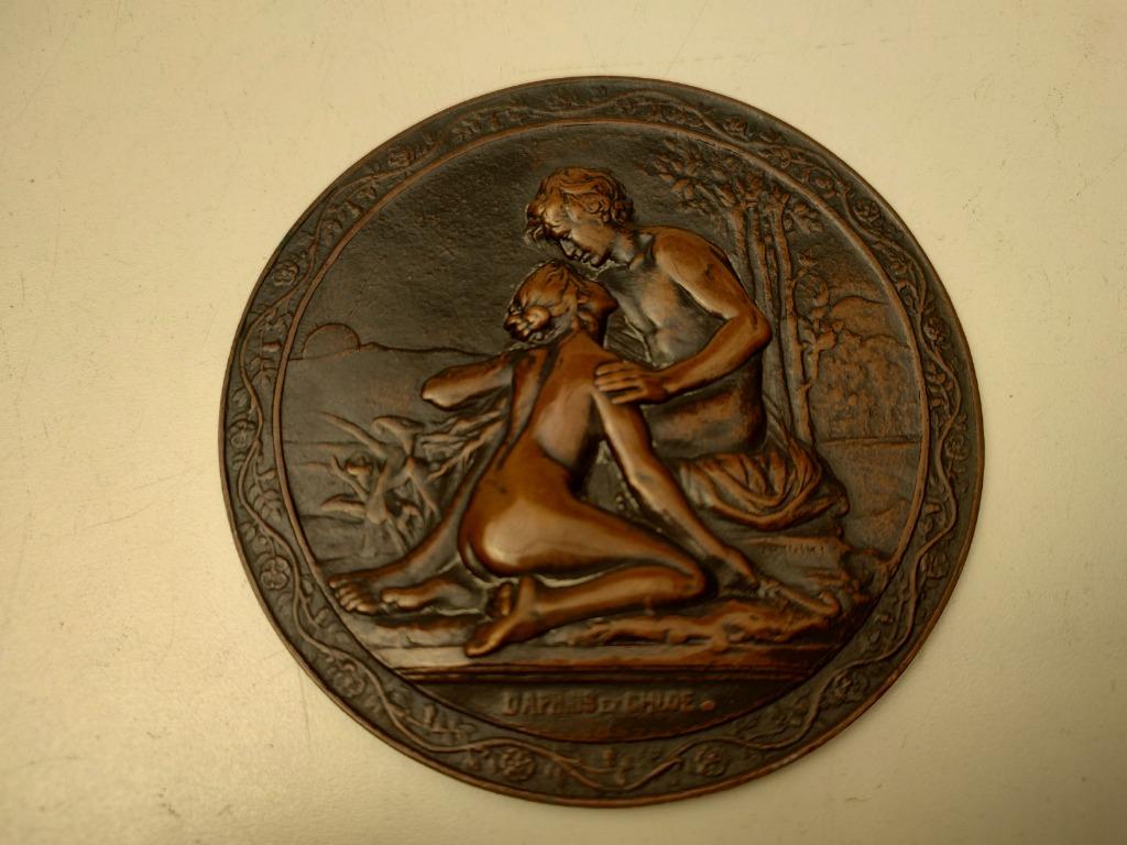 Plaquette brons , Eros, Enlèvement ou Envoi