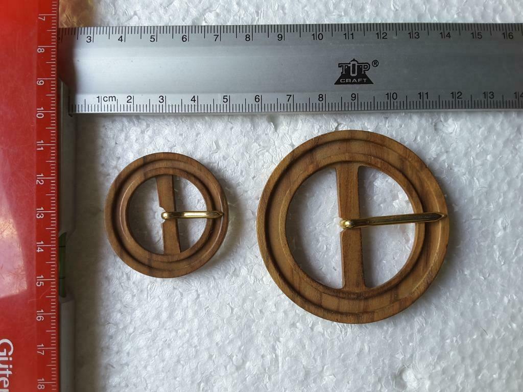 Boucles de ceinture, ronde double, anciennes, imitation bois, Enlèvement ou Envoi, Neuf, Autres types