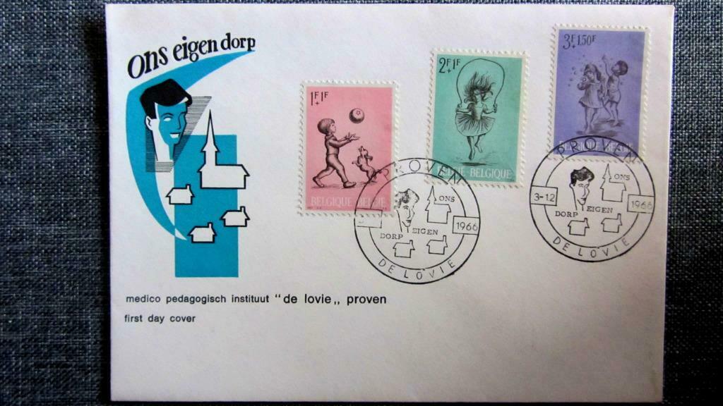 FIRST DAY COVER- SCOUTISME- KINDERSPELEN- BELGIË, Enlèvement ou Envoi, Affranchi, Autres thèmes