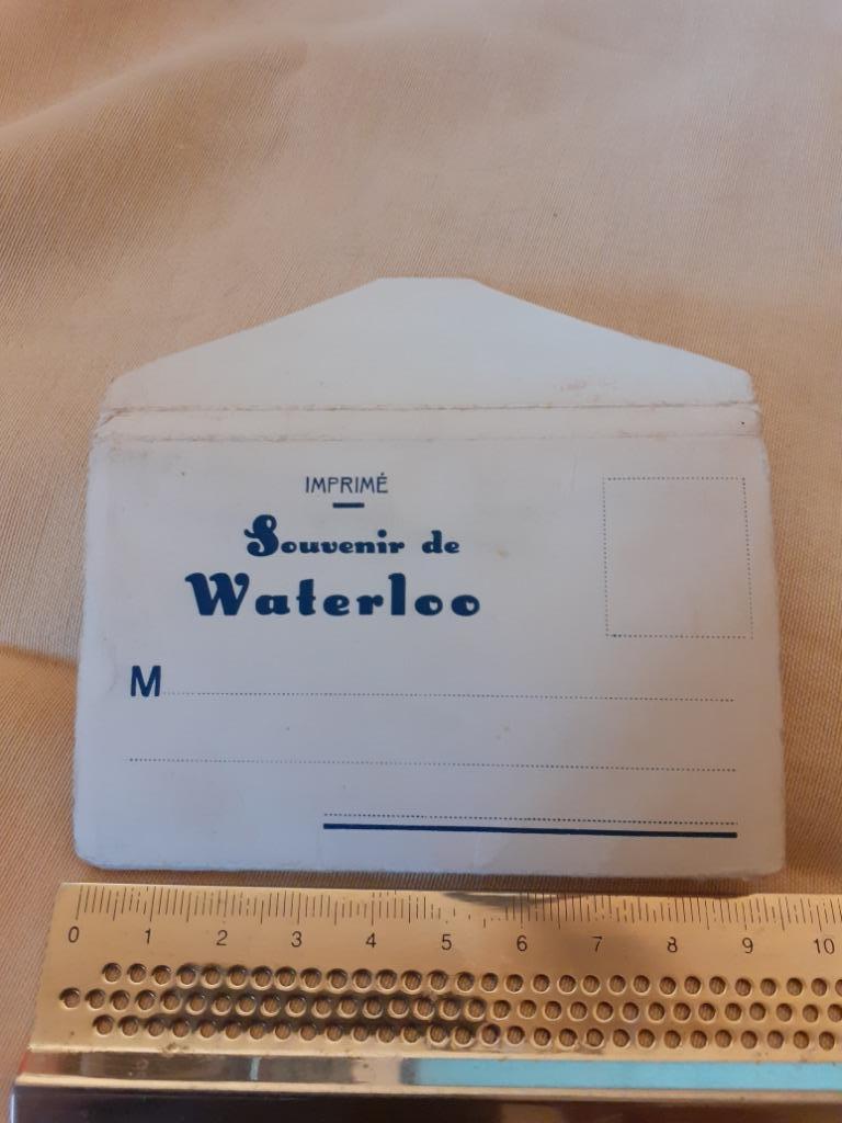 vintage mini cartes souvenir en accordéon de Waterloo, Enlèvement, 1940 à 1960, Non affranchie, Brabant Wallon