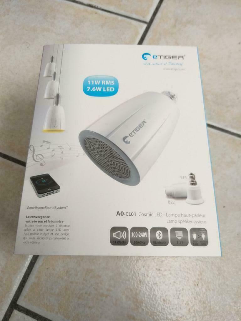 AMPOULE HAUT PARLEUR BLUETOOTH ETIGER NEUVE, Enlèvement ou Envoi, Neuf, Autres types, Autres marques