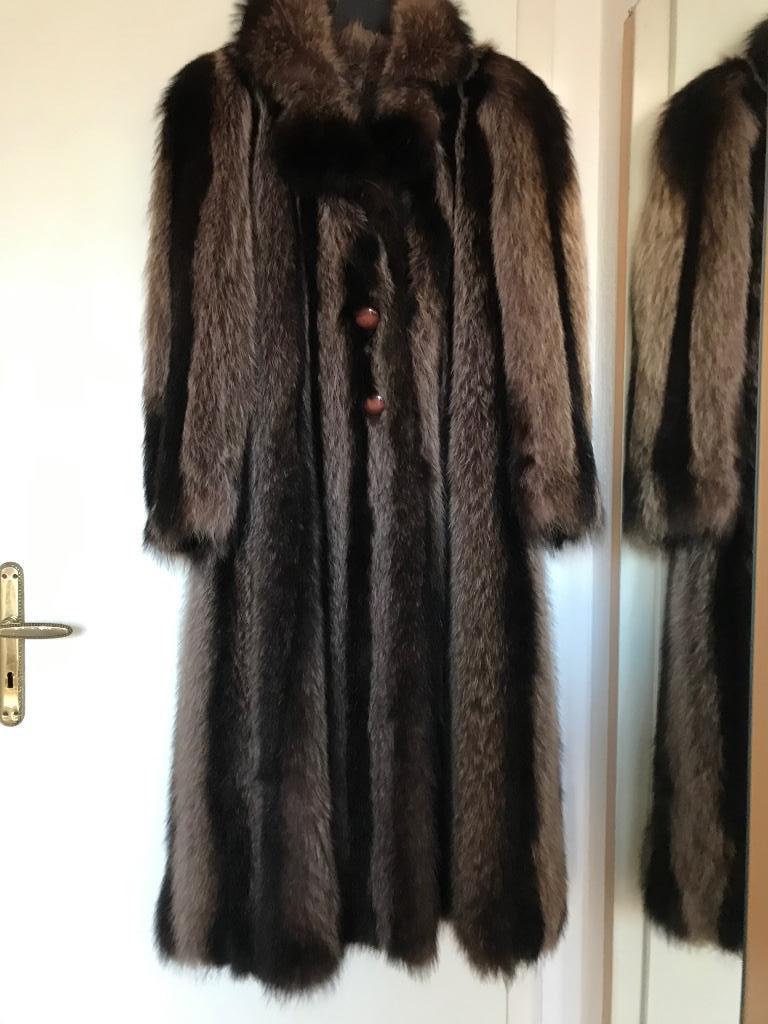 Manteau fourrure marmotte t.M chaud boutique Pelsland, Kleding | Dames, Ophalen, Zo goed als nieuw, Maat 38/40 (M), Bruin