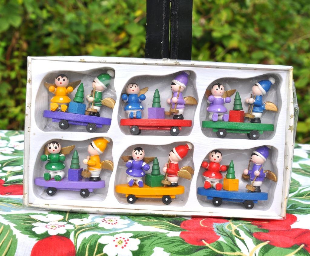 6 figurines en bois a poser deco noel, Ophalen of Verzenden, Nieuw