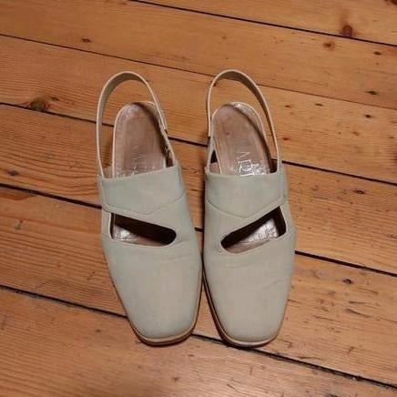 Beige damesschoen stof en leer mt37, Schoenen met lage hakken, Verzenden, Beige, Karis