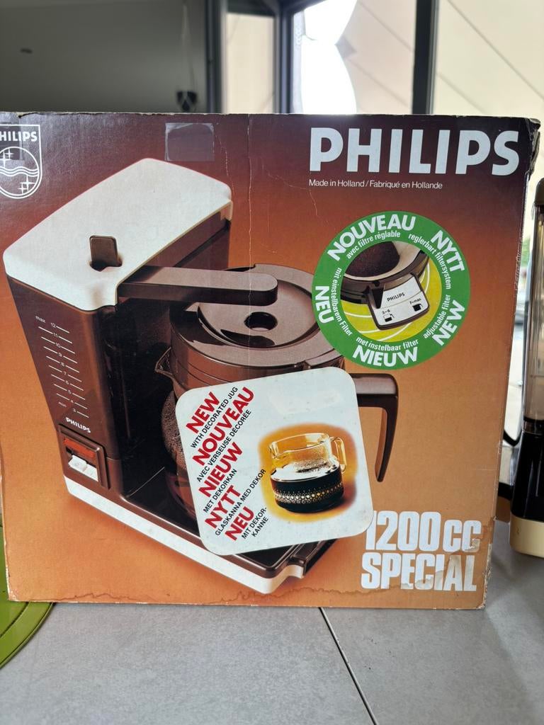Vintage koffiezetmachine Philips, Ophalen, Gebruikt, 10 kopjes of meer, Koffiemachine