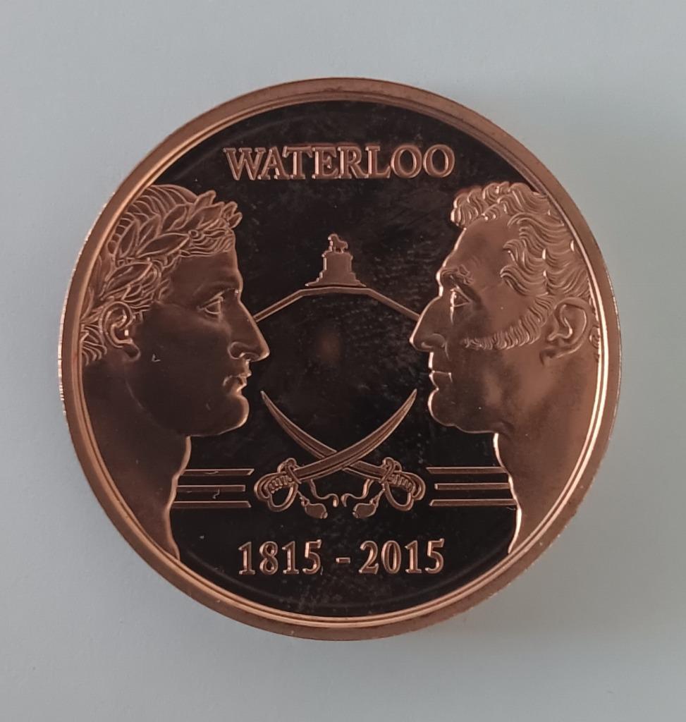 Herdenkingspenning De slag bij Waterloo, Postzegels en Munten, Munten | Europa | Euromunten, Ophalen of Verzenden, België, Overige waardes