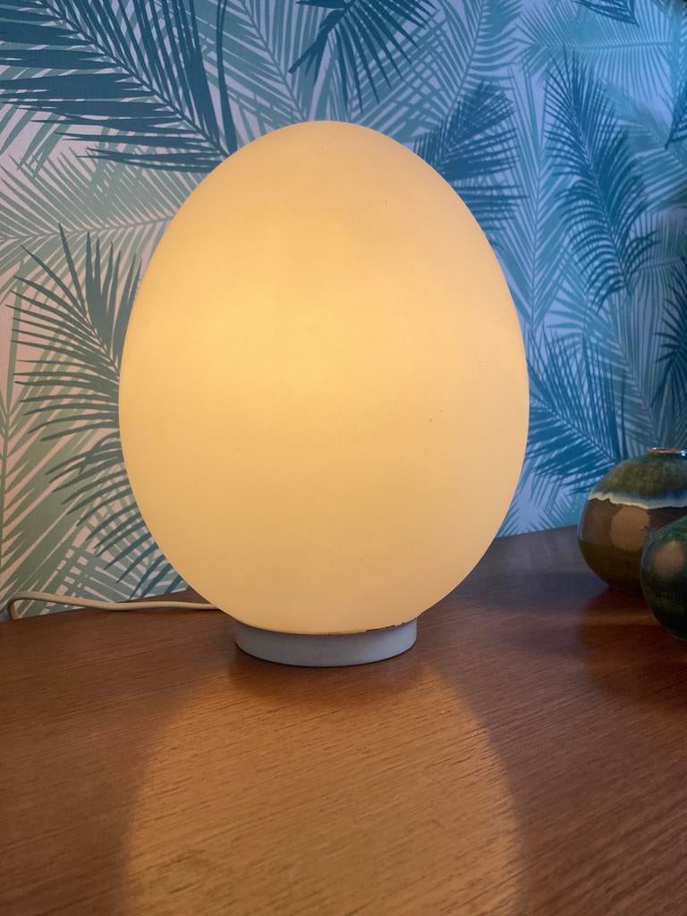 Lampe oeuf en opaline ´80, Enlèvement, Comme neuf