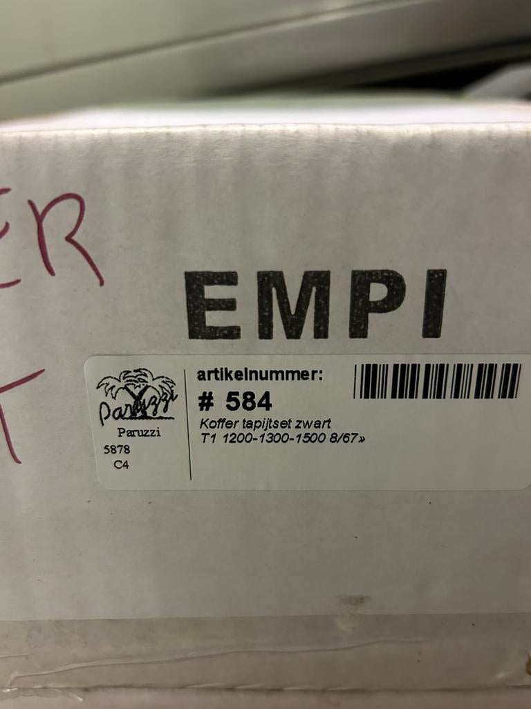 584 Koffertapijt vw kever, Ophalen