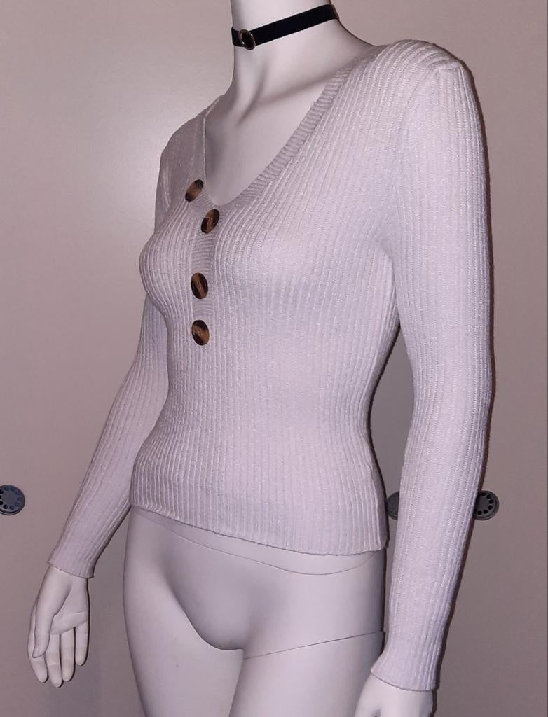 Pull Shein/manches longues « M », Vêtements | Femmes, Pulls & Gilets, Taille 38/40 (M), Enlèvement ou Envoi, Comme neuf, Blanc