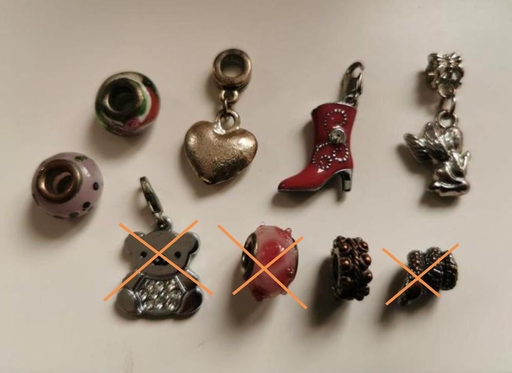 Bedels voor armband, Handtassen en Accessoires, Ophalen of Verzenden, Zo goed als nieuw, Pandora, Met strass
