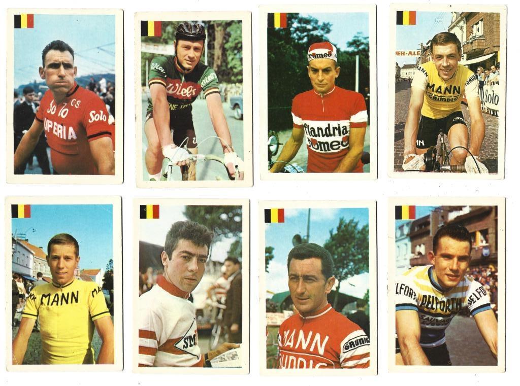 19 x Chromo  :  WIELRENNERS, Gravure, Comme neuf, Envoi, 1940 à 1960