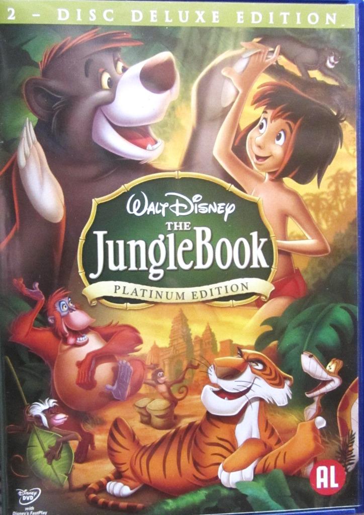 DUBBELE DVD DISNEY- THE JUNGLE BOOK, Cd's en Dvd's, Dvd's | Tekenfilms en Animatie, Zo goed als nieuw, Europees, Tekenfilm, Alle leeftijden