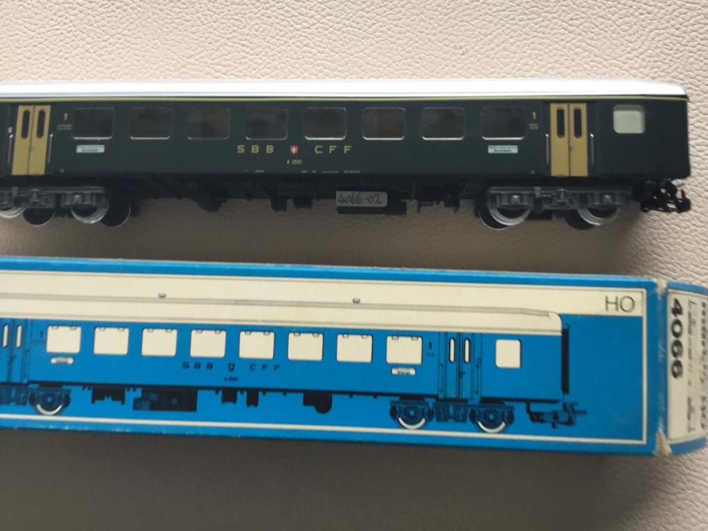 Marklin 4066 Zwitserland (2), Wisselstroom, Gebruikt, Wagon, Ophalen of Verzenden