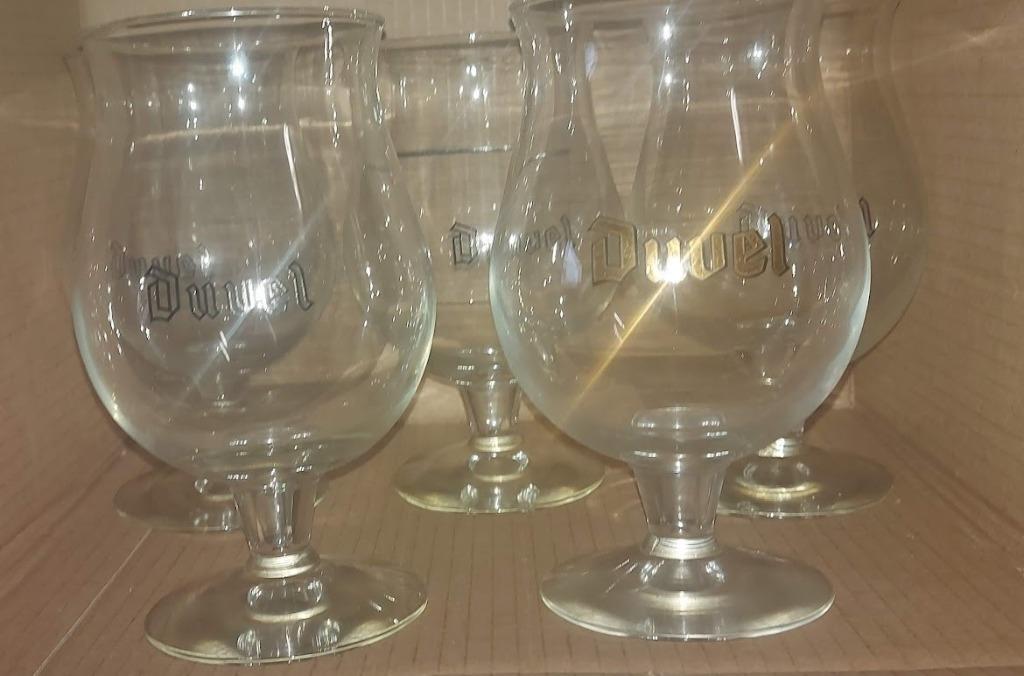Echte 70ties DUVEL glazen, Ophalen, Zo goed als nieuw, Glas of Glazen, Duvel