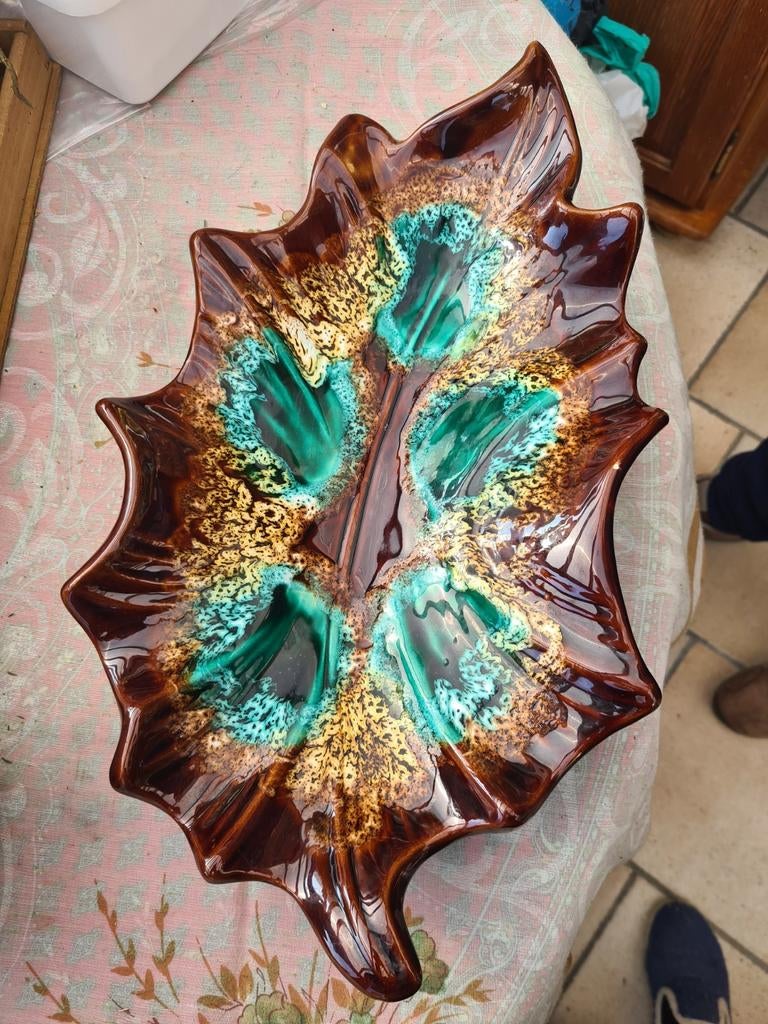 Ancienne coupe fruits ou autre en Vallauris 40 cm, Enlèvement