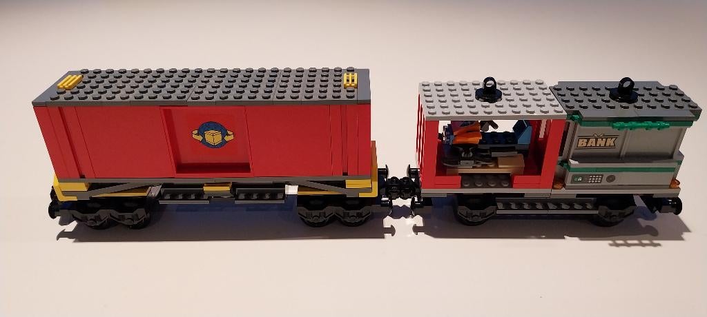 Lego trein: 2 wagons met containers, Enlèvement ou Envoi, Neuf, Ensemble complet, Lego
