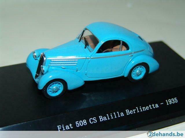 1:43 Starline Fiat 508 CS Balilla Berlinetta 1935 azur blauw, Ophalen of Verzenden, Zo goed als nieuw, Auto