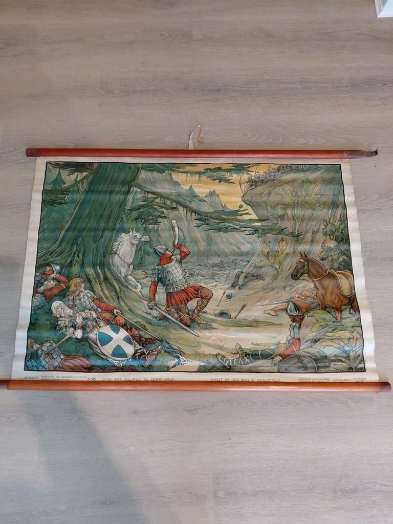 Schoolplaat Dood van Roland te Roncevaux, Ophalen