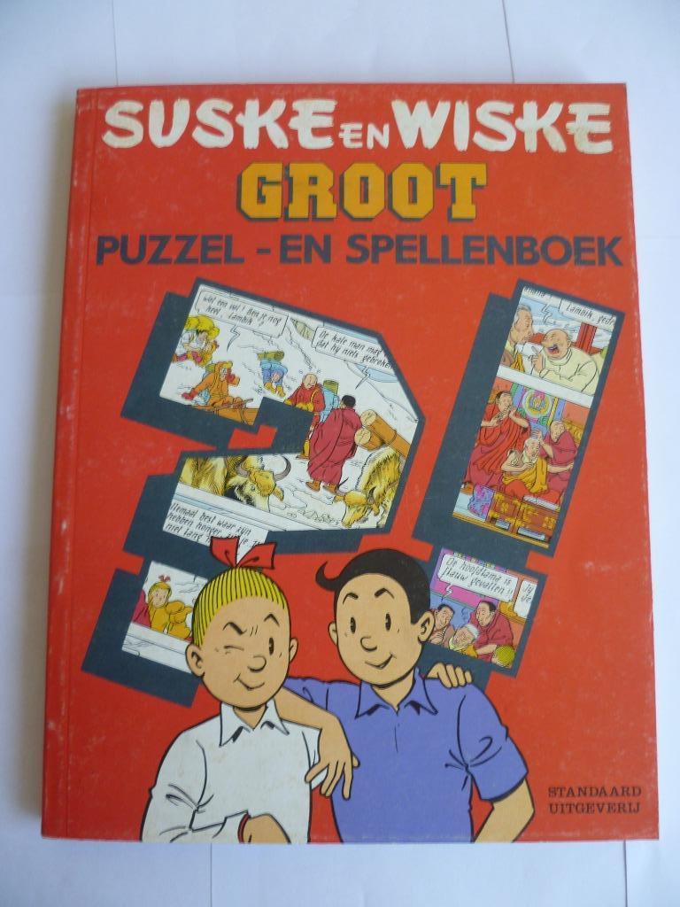 SUSKE EN WISKE"GROOT PUZZEL-EN SPELLENBOEK"UIT 1990, Livres, BD, Utilisé, Une BD, Enlèvement ou Envoi