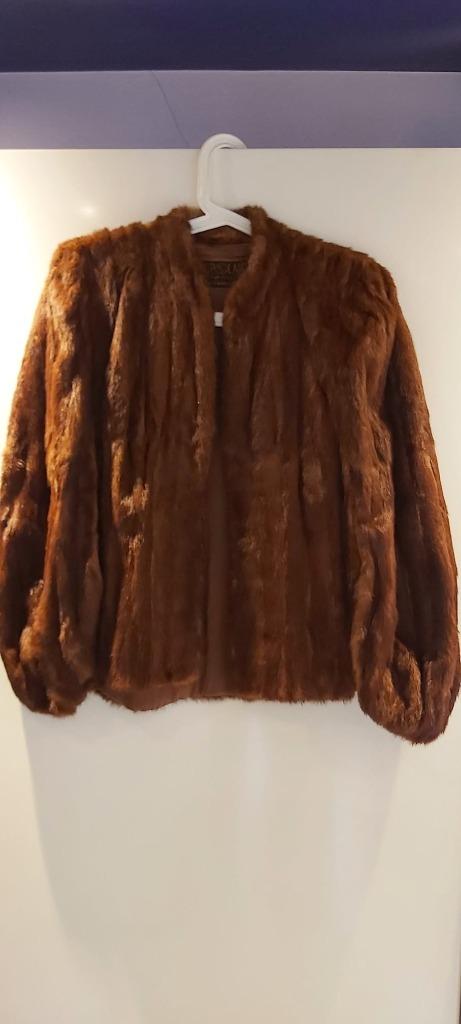 Blouson en vison, Enlèvement ou Envoi, Comme neuf, Taille 38/40 (M), Brun