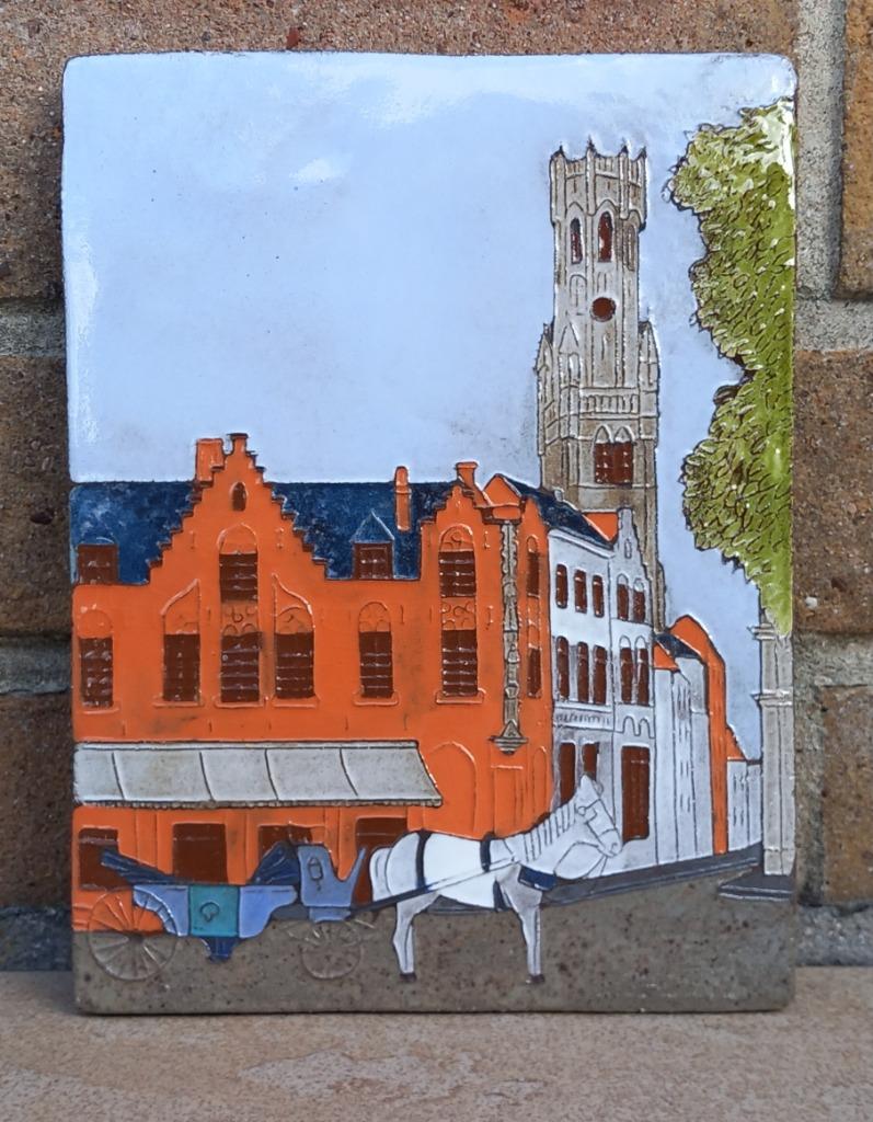Keramiek tegel Brugge Wandkeramiek, Antiek en Kunst, Ophalen