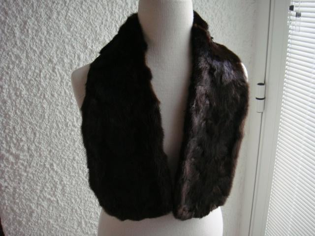 Echarpe de Fourrure de Vison brun. Vintage., Autre, Envoi, Porté, Écharpe