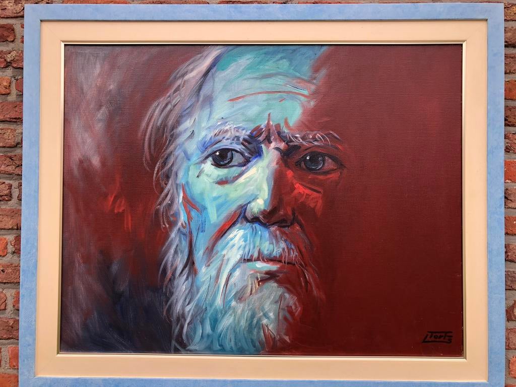 Schilderij: De Waarnemer, Antiek en Kunst, Ophalen
