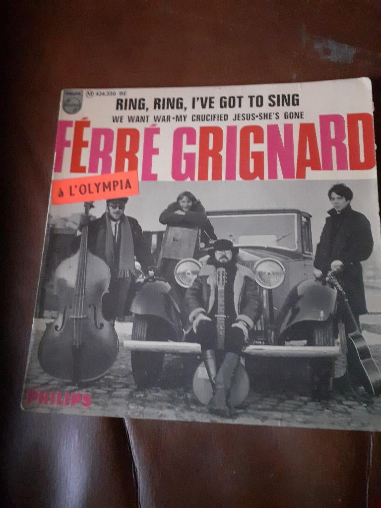 45T EP Ferre Grignard : Ring ring I've got to sing (Be^lpop), Enlèvement ou Envoi, EP