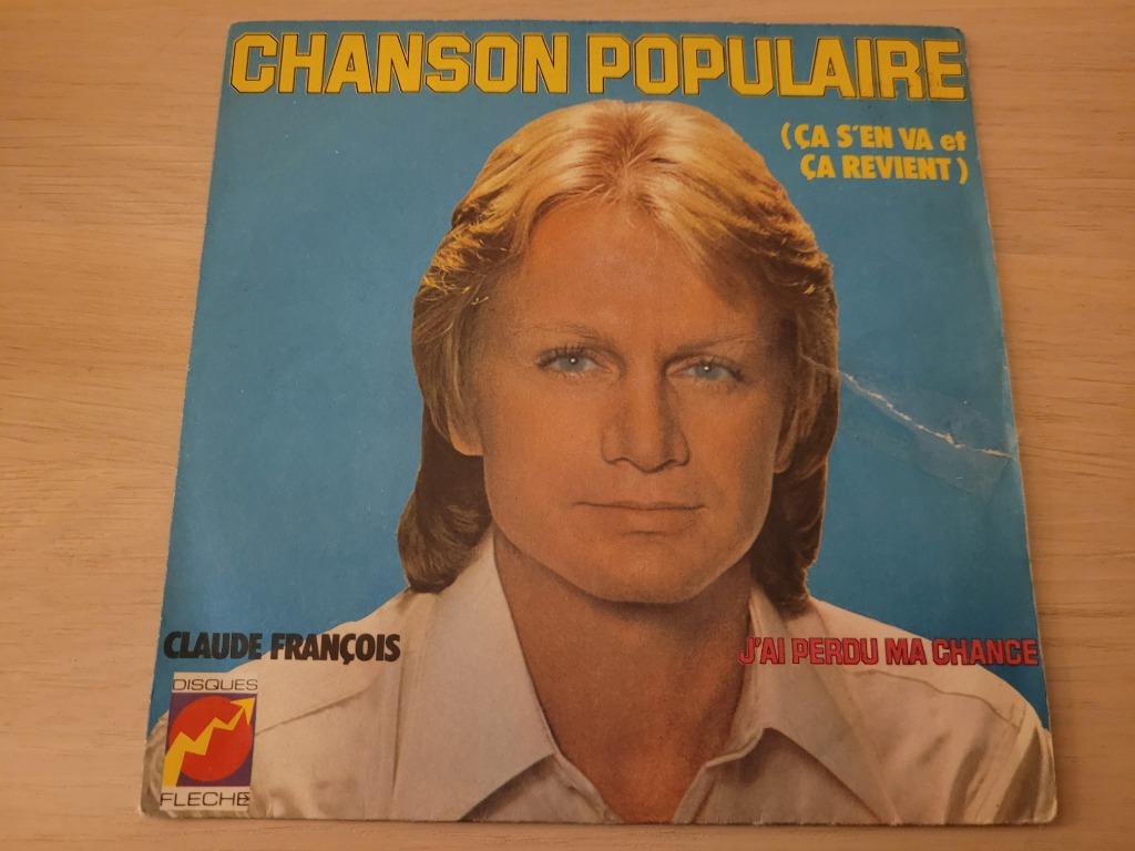 disque vinyl 45 tours Claude François ‎Chanson Populaire, Enlèvement ou Envoi, Comme neuf