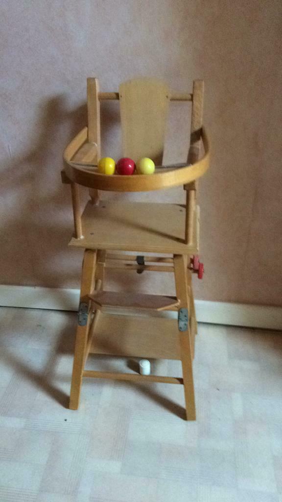 Retro houten poppenbijzetstoeltje, Enlèvement ou Envoi, Comme neuf