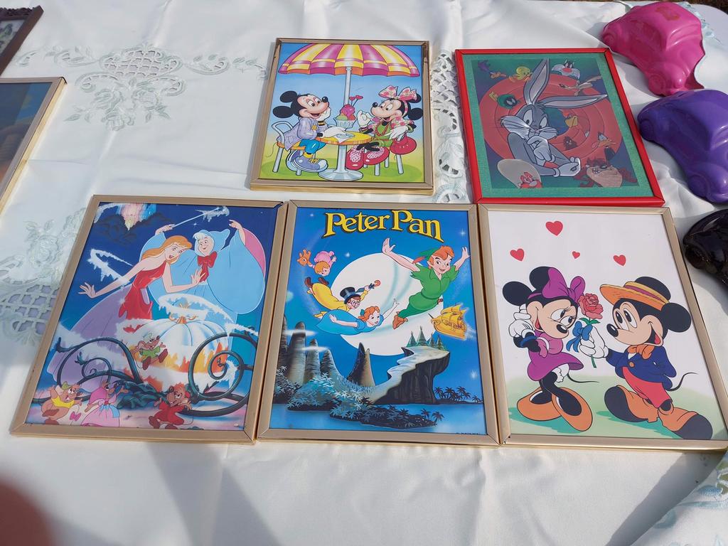 Kaders met Disney figuren, Ophalen, Overige figuren, Gebruikt, Plaatje of Poster