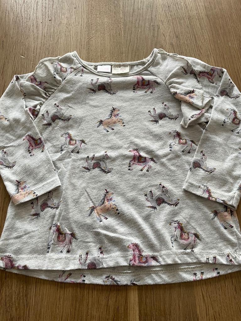 Longsleeve Zara eenhoorns en paarden 92, Enfants & Bébés, Vêtements enfant | Taille 92, Enlèvement ou Envoi, Chemise ou À manches longues