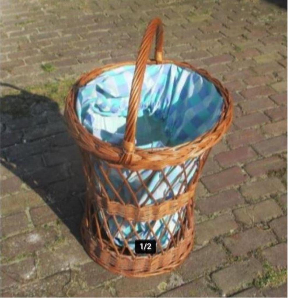 Beau grand panier ancien en osier - 58x44, Enlèvement ou Envoi, Comme neuf, Osier, Panier