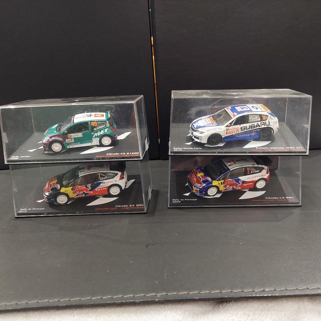 4 miniatures RALLYE - loeb , ogier, impreza , citroen, Enlèvement ou Envoi