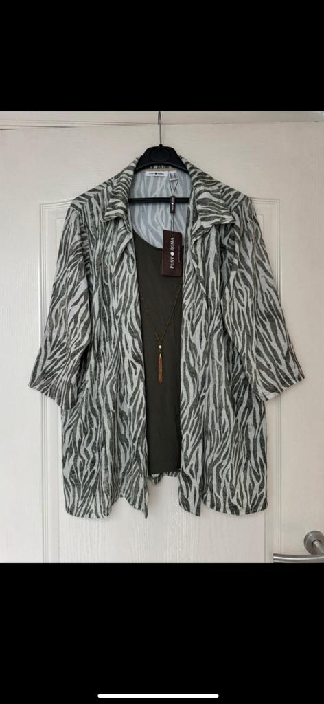 Chemise femme chic neuve PUNT O ROMA Taille XL, Neuf, PUNT O ROMA, Chemisier ou Tunique, Vert