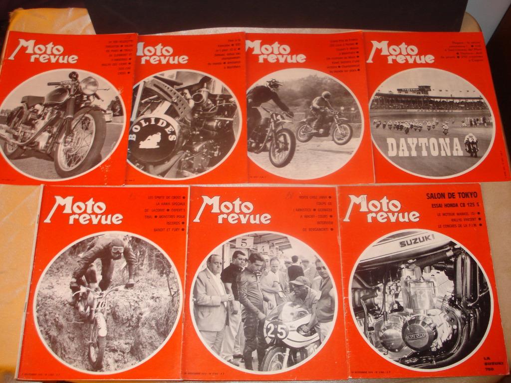 MOTO REVUE Lot de 7 Anciennes Revues 1970, Livres, Motos, Utilisé, Général, Enlèvement ou Envoi