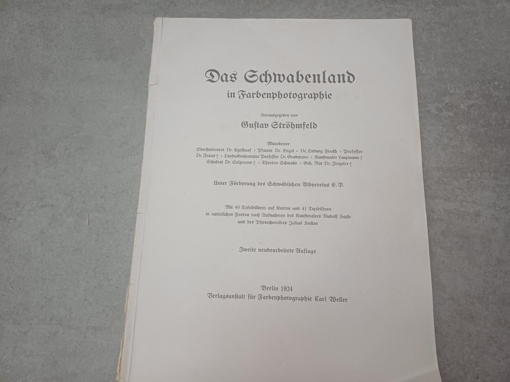 Das Schwabenland in Farbenfotografie van Gustav Ströhmfeld, Ophalen, Zo goed als nieuw