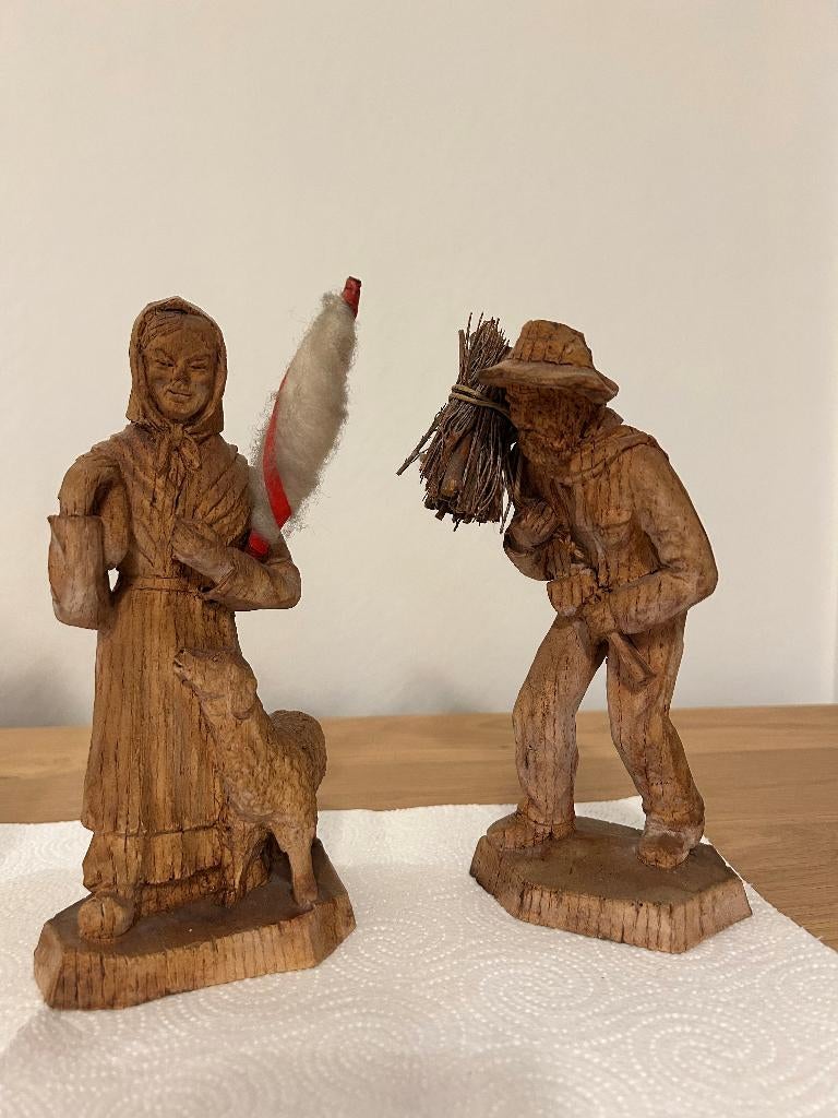 Santons en bois sculpté à la main, Enlèvement, Utilisé