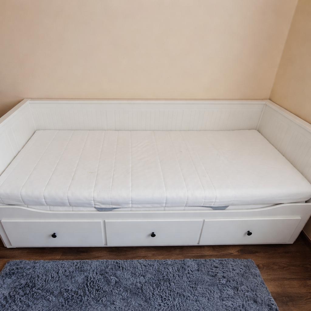 A vendre lit Hemnes, Enlèvement, Utilisé, Blanc, Deux personnes