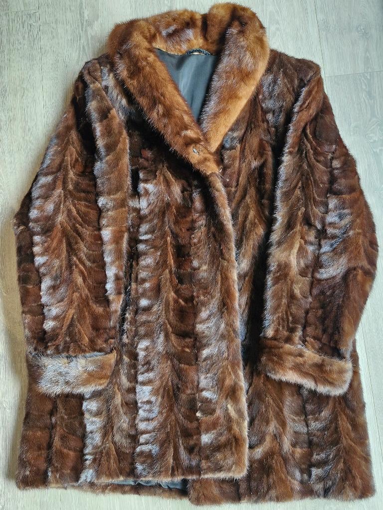 Nerts bontmantel, Enlèvement, Comme neuf, Taille 42/44 (L), Brun
