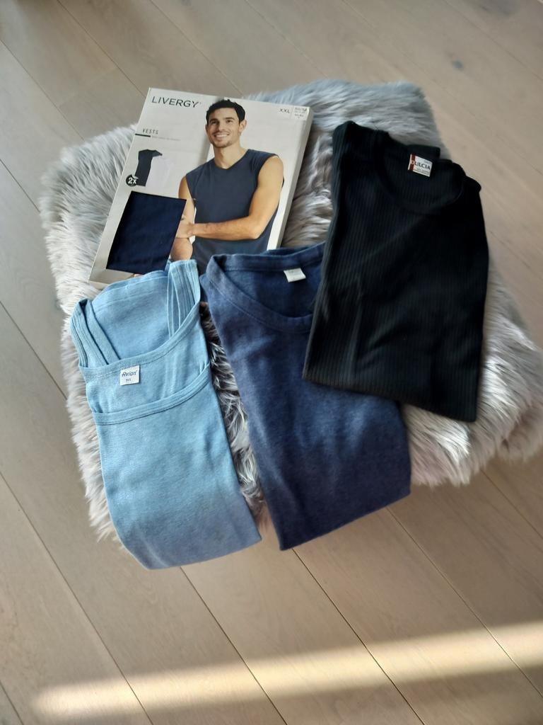 Onderhemden, nieuw, zie beschrijving, 5 stuks voor, Ophalen of Verzenden, Blauw