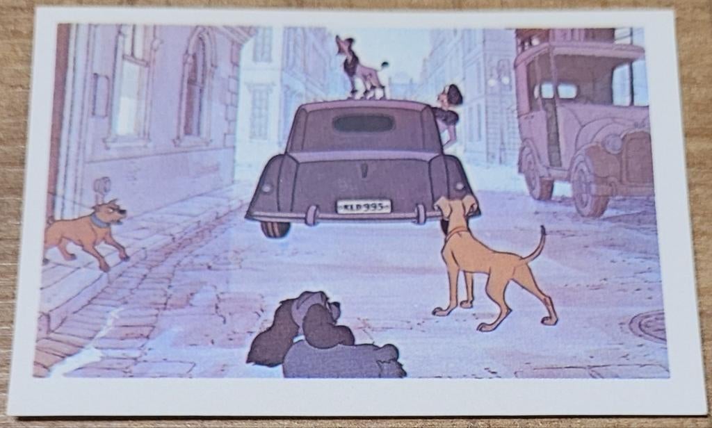 101 Dalmatiërs: oud prentje, Verzamelen, Ophalen of Verzenden, Zo goed als nieuw, Film, Foto of Kaart