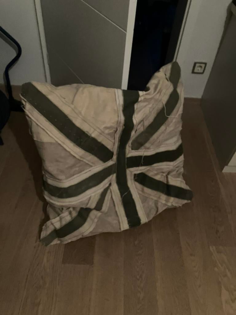 Groot Vintage kussen - ca 80 x 80 cm, Huis en Inrichting, Woonaccessoires | Kussens, Ophalen of Verzenden
