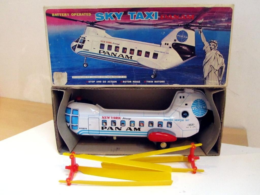 Sky Taxi PAN AM Helicopter Haji Japan Stop and Go (1960's), Ophalen of Verzenden, Zo goed als nieuw, Overige typen, Helikopter