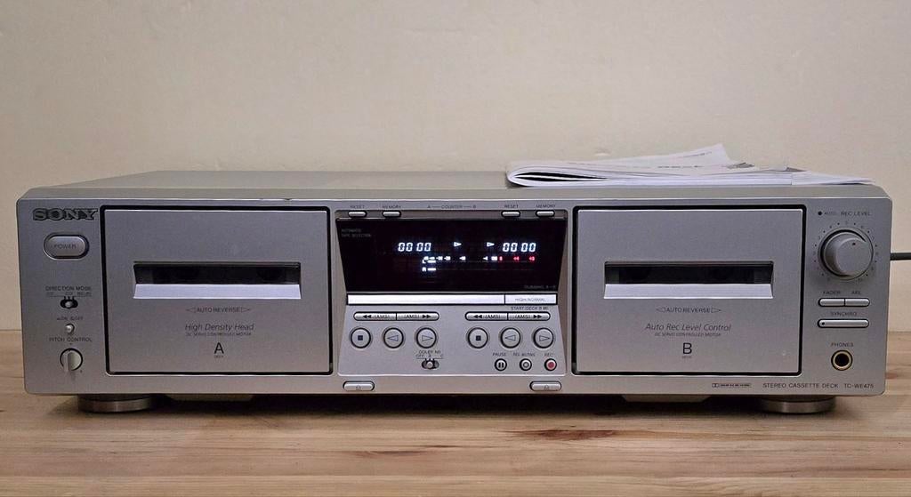 Sony TC-WE475 dubbele cassettedeck, Audio, Tv en Foto, Cassettedecks, Ophalen of Verzenden, Dubbel, Sony, Auto-reverse