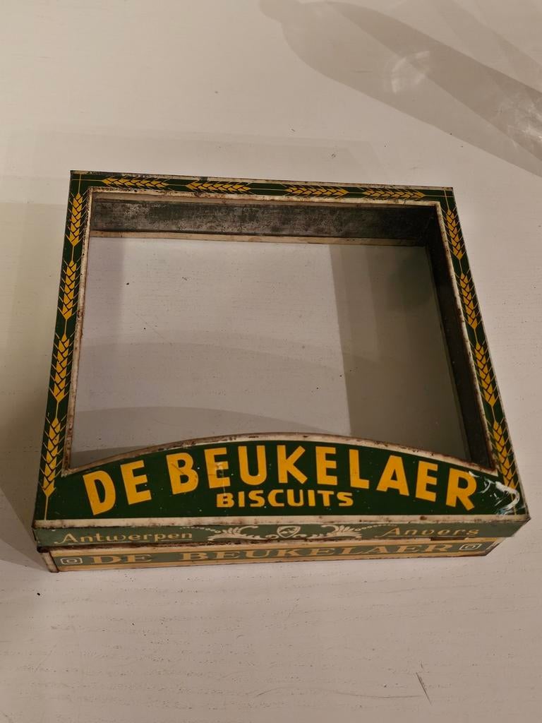 vintage blikken displaydoos van De Beukelaer, Verzamelen, Merken en Reclamevoorwerpen, Ophalen of Verzenden, Zo goed als nieuw