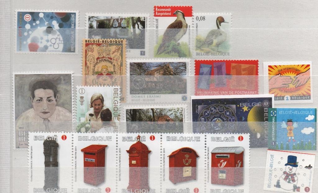 België volledig jaar 2011, Verzenden, Orginele gom, Postfris, Overig