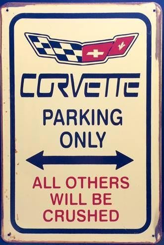 Plaque murale en métal vieilli rouillé Corvette Parking Only, Autos : Divers, Tuning & Styling, Enlèvement ou Envoi