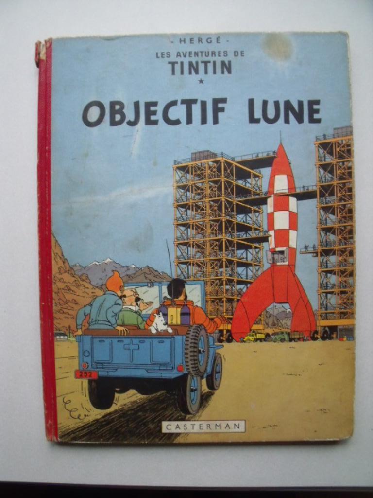TINTIN OBJECTIF LUNE 1953 B8, Livres, Enlèvement ou Envoi, Une BD, Utilisé, Hergé.